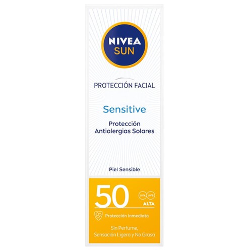 NIVEA SUN Crema solar facial antial·lèrgies FPS 50 Alta