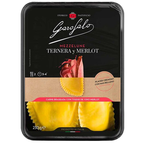 GAROFALO Pasta farcida de vedella i Merlot