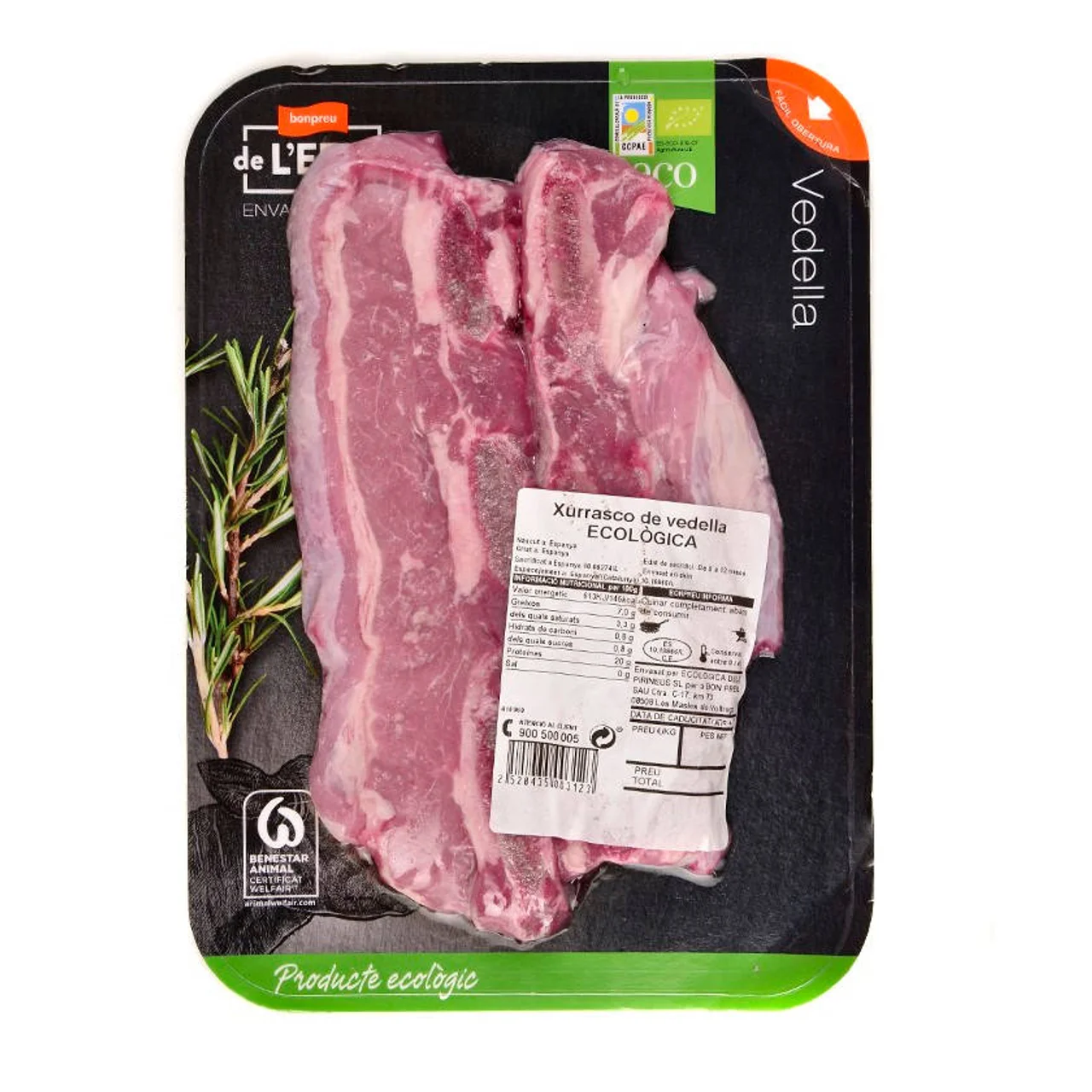 BONPREU DE L'ERA Churrasco de ternera ecológico