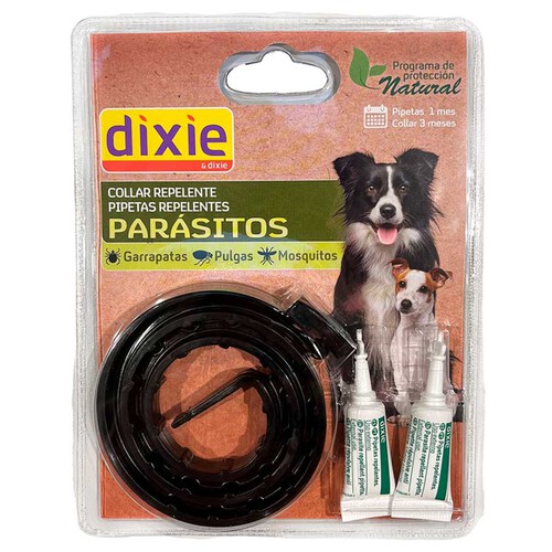 DIXE Collar més dos pipetes repel·lents per gos
