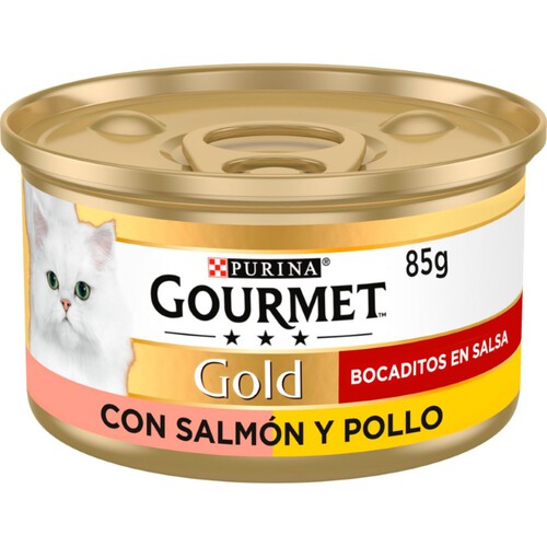 GOURMET GOLD Menjar de salmó i pollastre per a gat adult