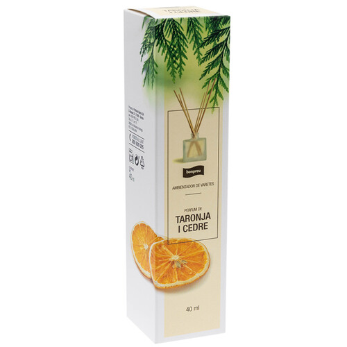BONPREU Ambientador varetes perfum taronja i cedre