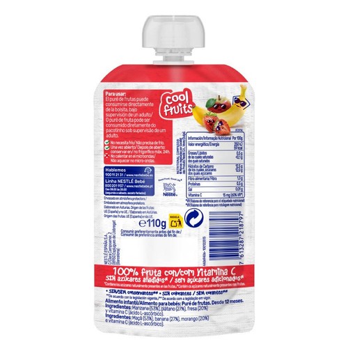 NESTLÉ Bosseta de maduixa i plàtan