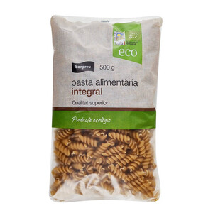 Imagen de BONPREU Pasta integral espirals ecològica Km0